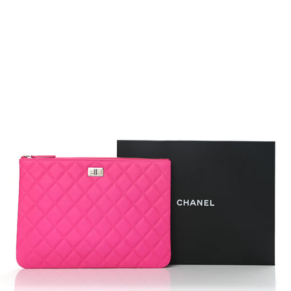 Chanel Goatskin Quilted Medium 2.55 Reissue Cosmetic Case Fluorescent Pink 8 of 8