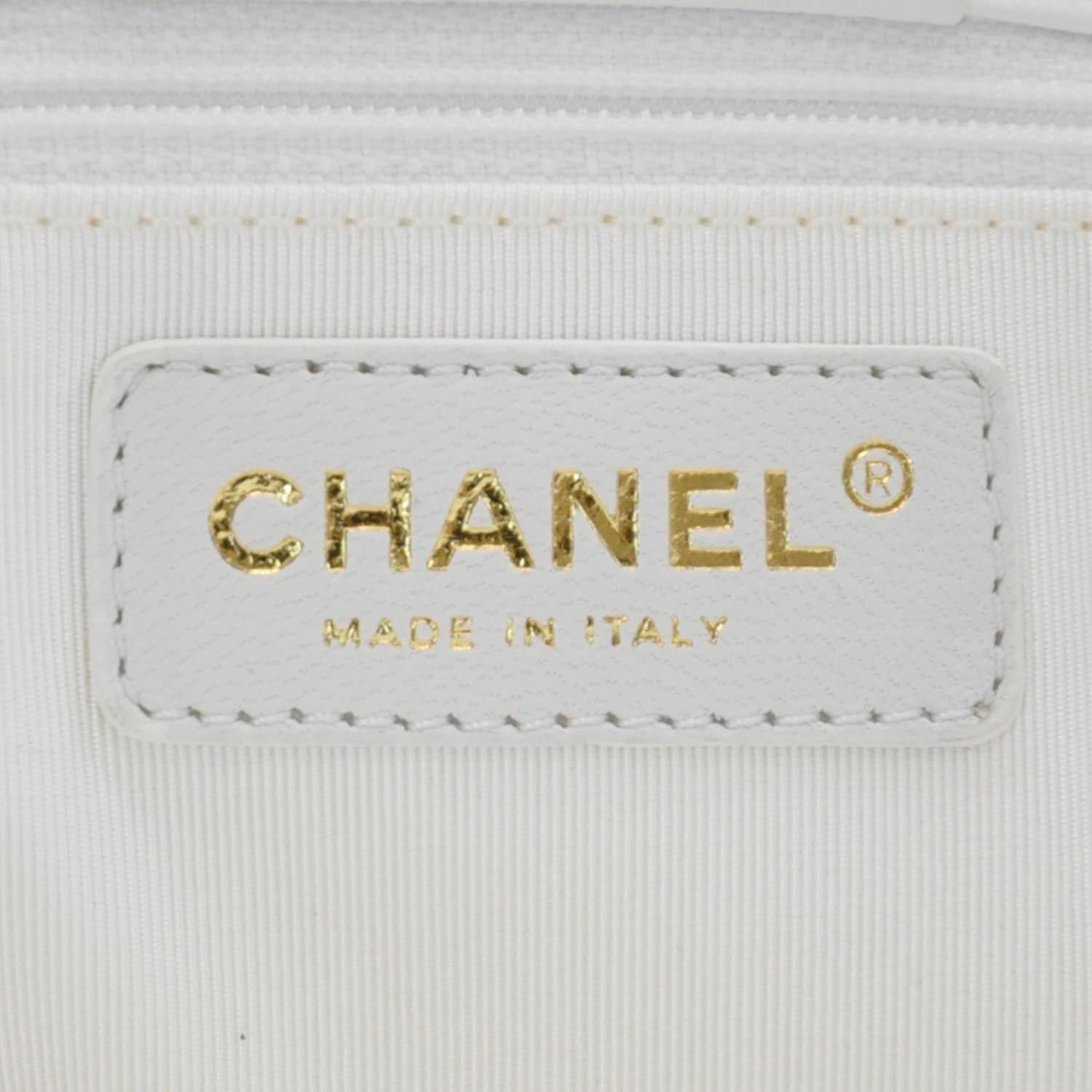 Chanel Caviar Cerf Executive Shopper Tote White 8 of 12
