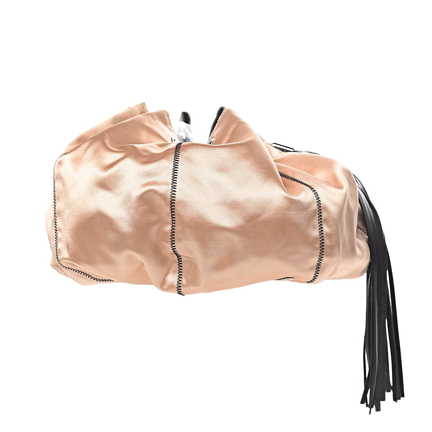 Chanel Lambskin Satin Reversible Sac Cordon Black 3 of 15