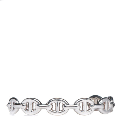 Hermes Sterling Silver MM Chaine d'Ancre Enchainee Cuff Bracelet SH 1 of 5