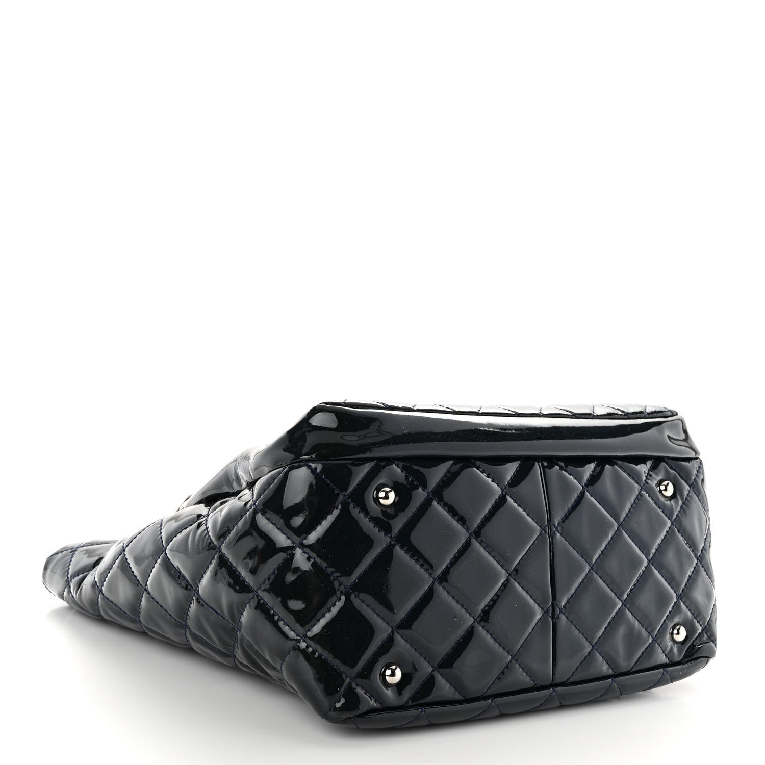 Chanel Patent Quilted Chic and Glitter Large Tote Black 4 of 9