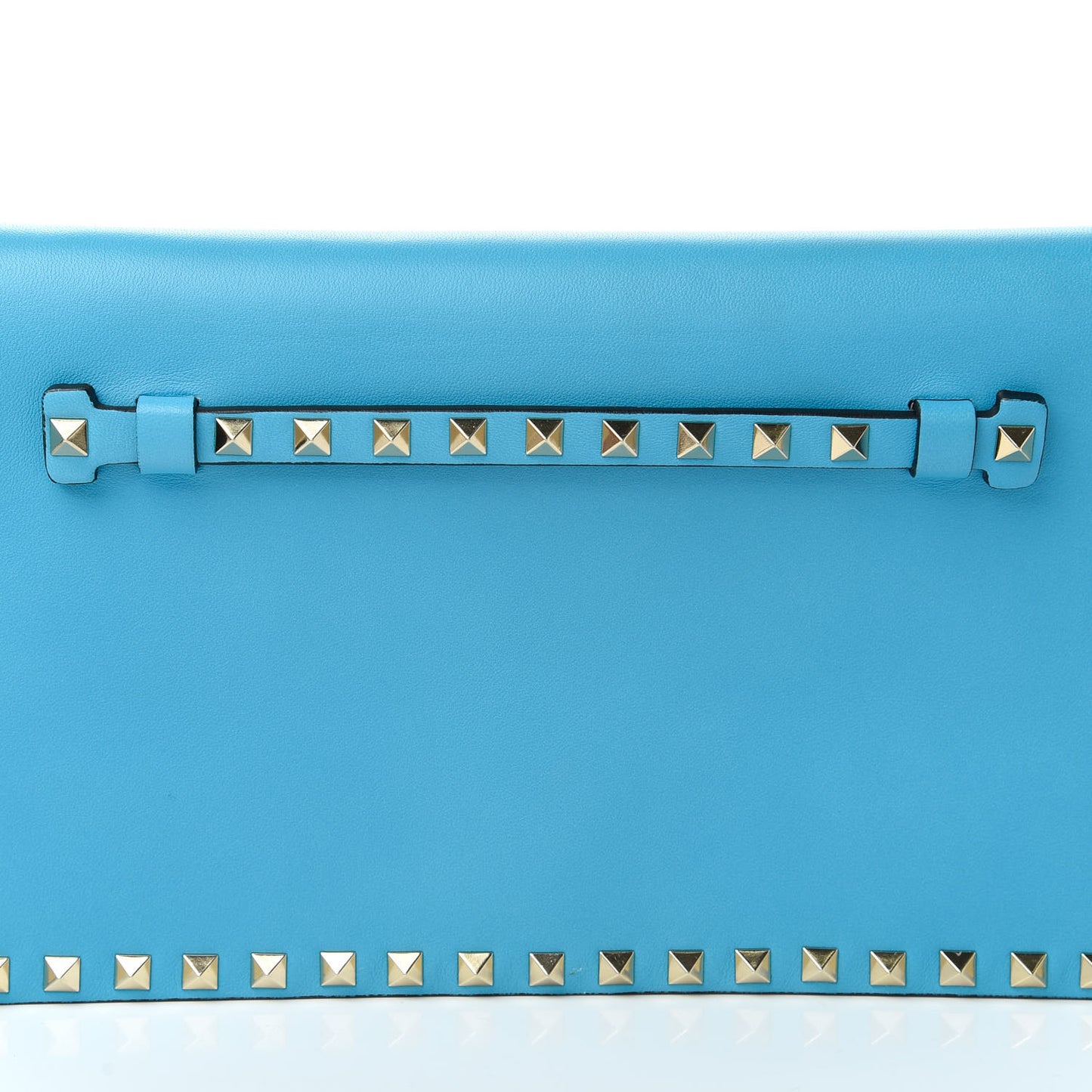 Nappa Rockstud Wristlet Clutch Parrot