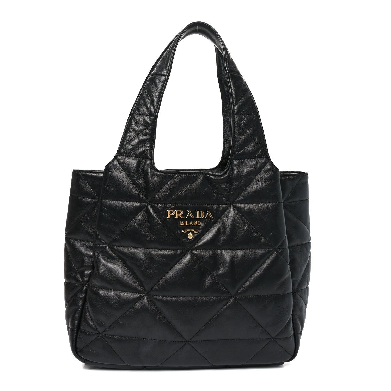 Prada Nappa Quilted Medium Dynamique Tote Black 1 of 9