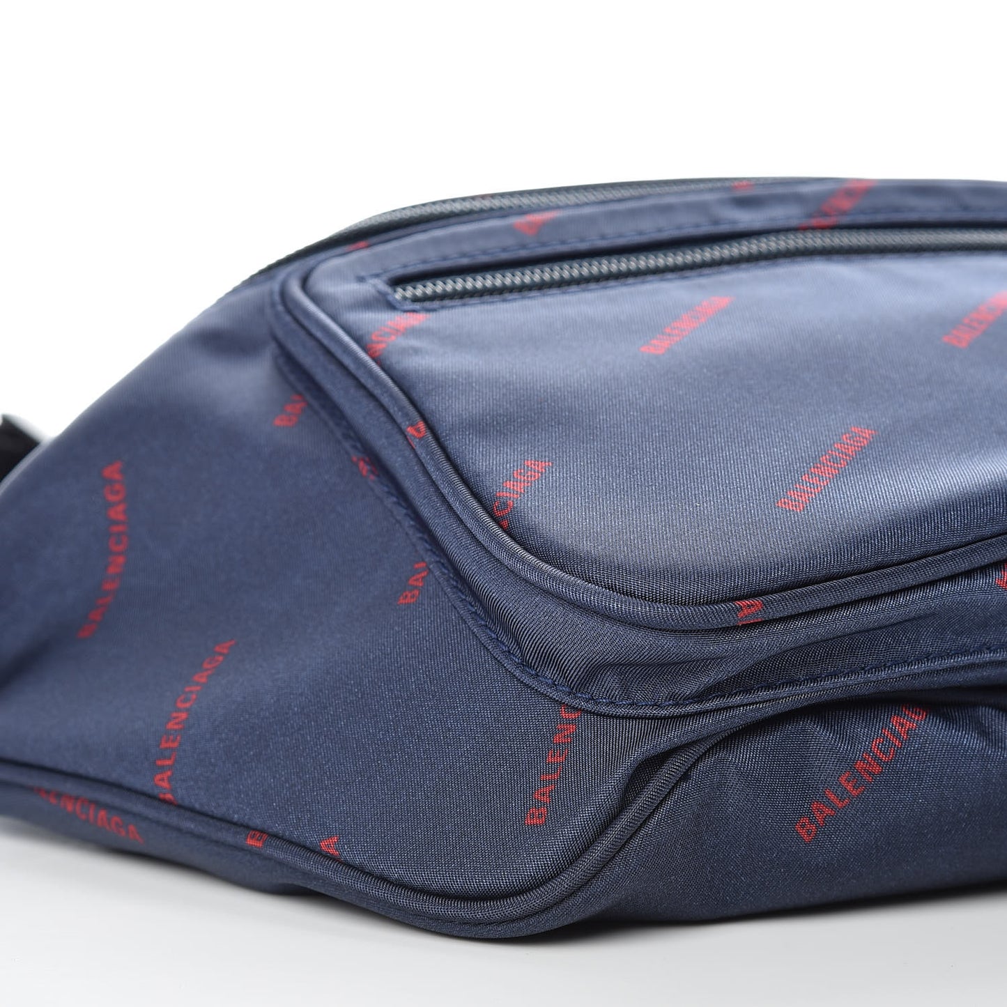 Twill Nylon Allover Logo Explorer Beltpack Bleu Canopee Rouge