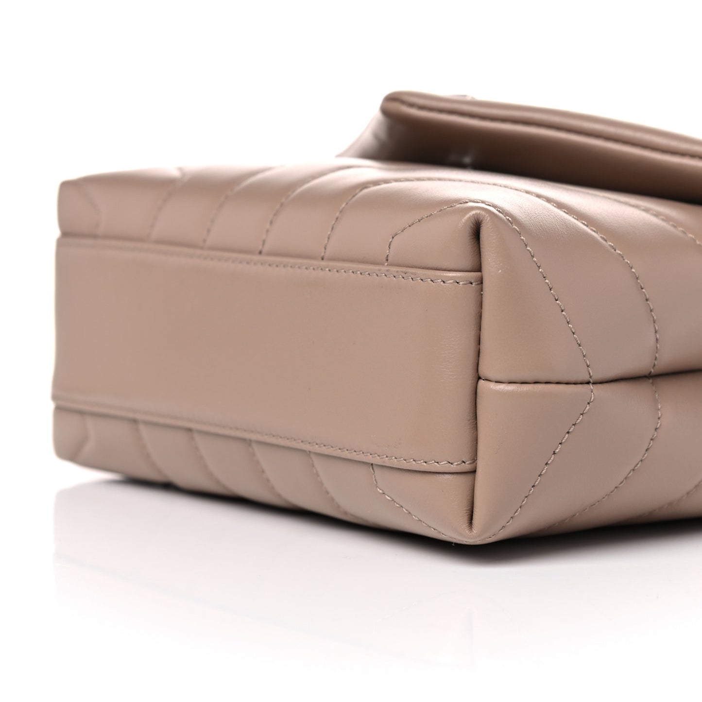 Calfskin Y Quilted Monogram Toy Loulou Crossbody Bag Dark Beige
