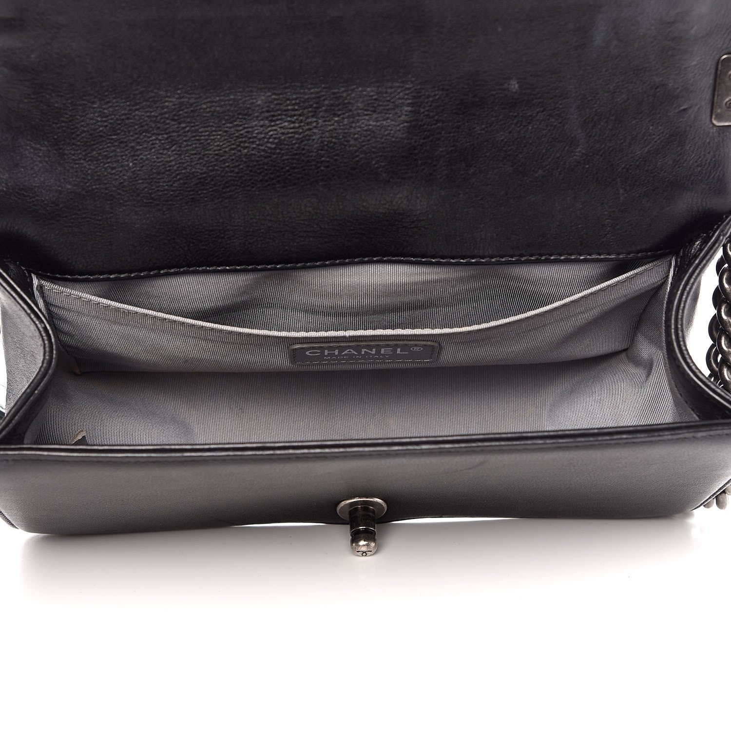 Chanel Calfskin Double Stitch Medium Boy Flap Black 5 of 15