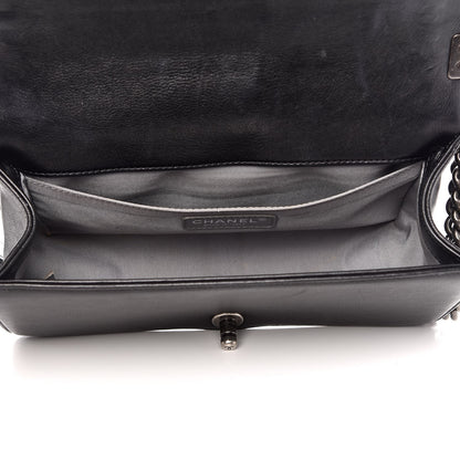 Chanel Calfskin Double Stitch Medium Boy Flap Black 5 of 15