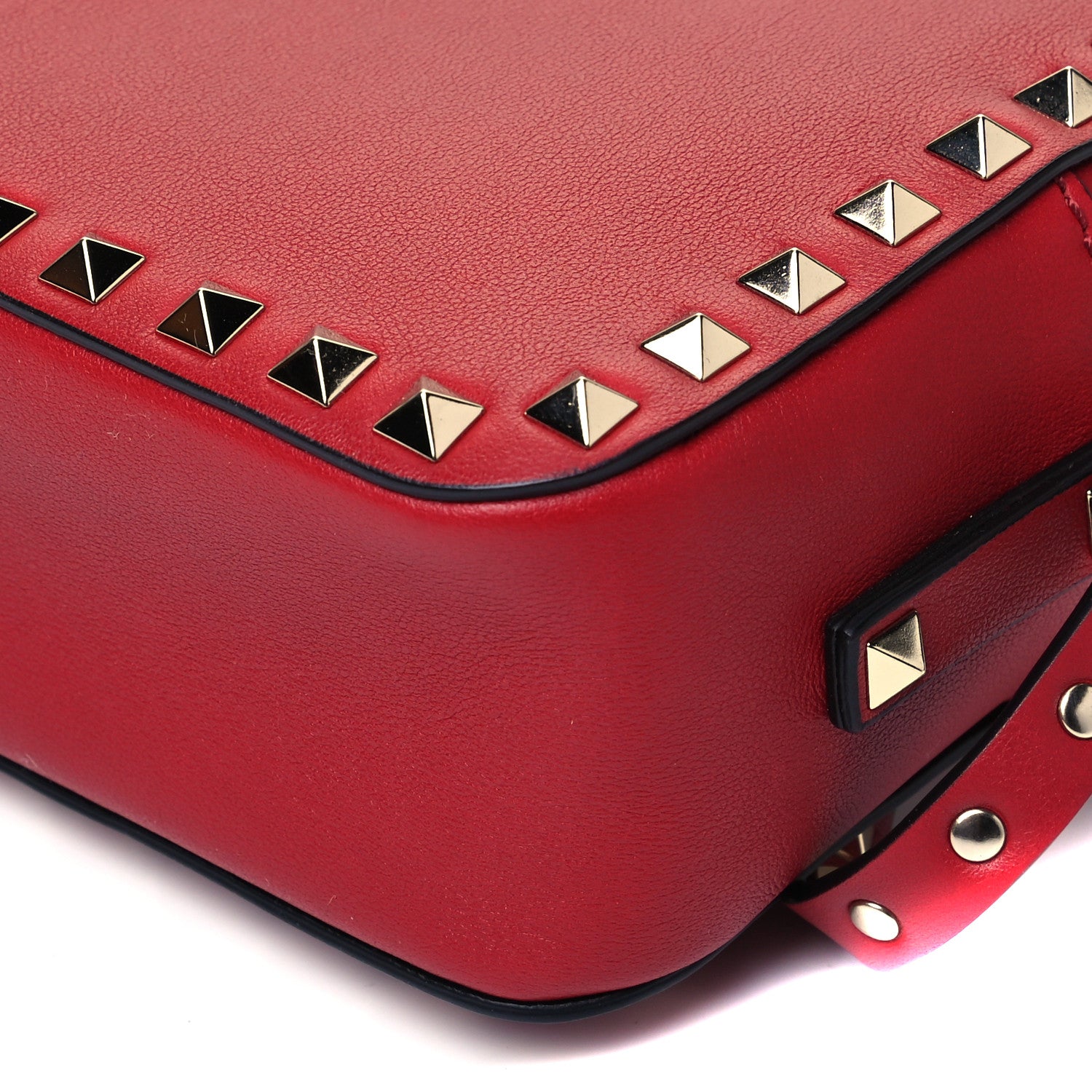 Valentino Garavani Calfskin Rockstud Camera Crossbody Bag Red 8 of 8