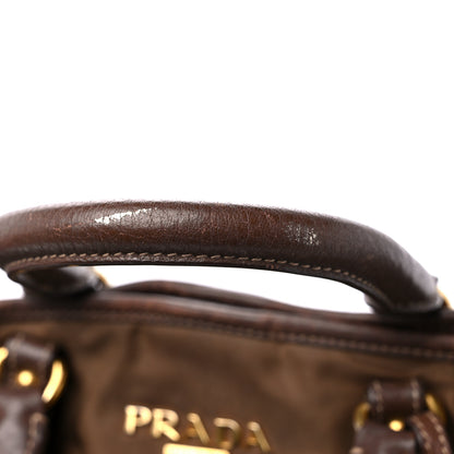 Prada Nylon Tessuto Vitello Daino Tote Corinto 16 of 18