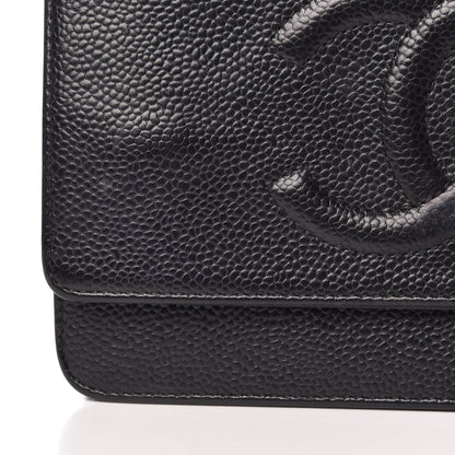 Chanel Caviar Timeless CC Wallet On Chain WOC Black 14 of 14
