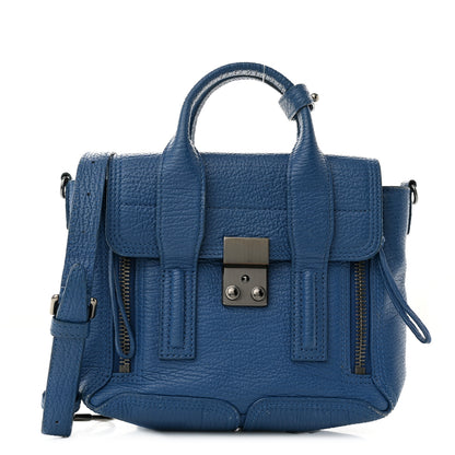 3.1 Phillip Lim Textured Calfskin Mini Pashli Satchel Cerulean 1 of 11