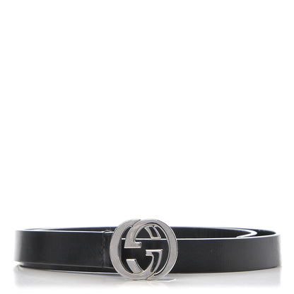 Gucci Calfskin Interlocking G Belt 80 32 Black 1 of 7