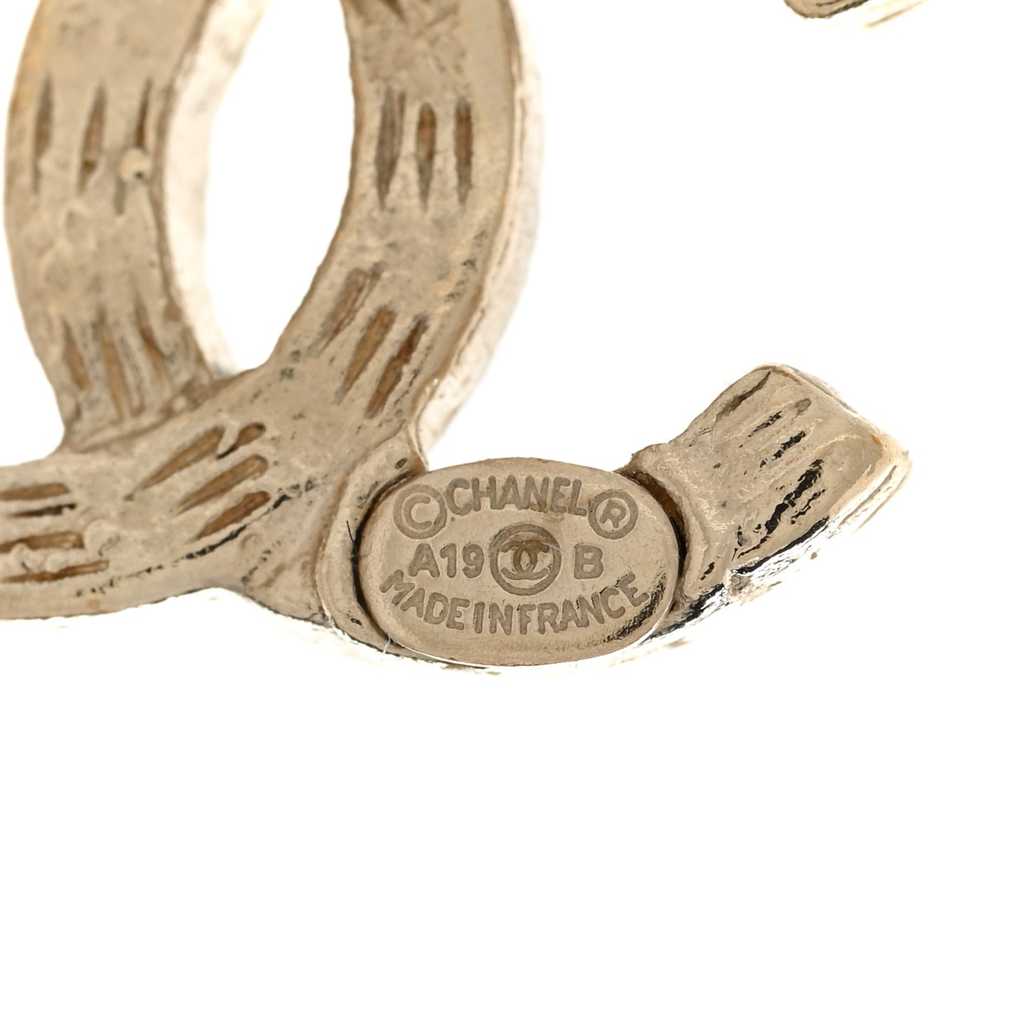 Crystal Mini Timeless CC Earrings Light Gold