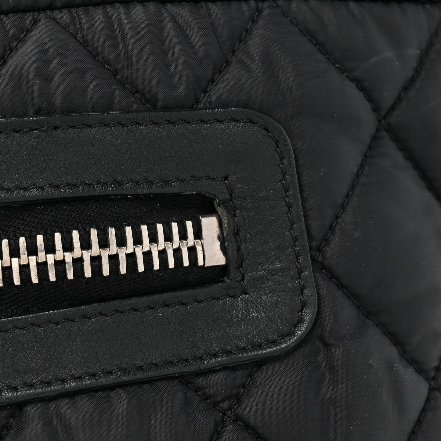 Nylon Quilted Large Coco Cocoon Tote Black