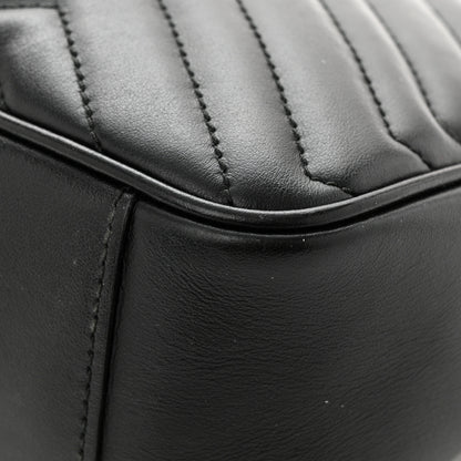 Gucci Calfskin Matelasse Small GG Marmont Shoulder Bag Black 13 of 17