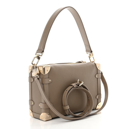 Louis Vuitton Calfskin Side Trunk MM Taupe 3 of 10