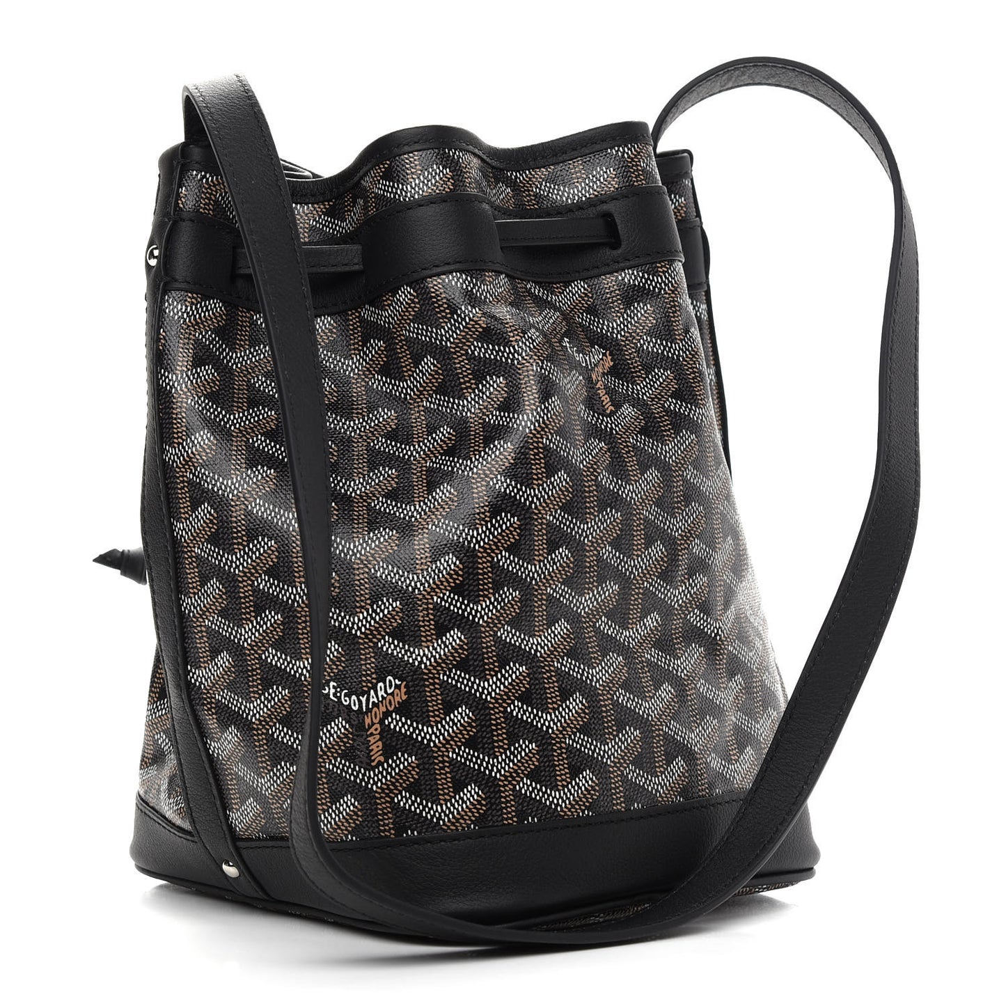 Goyardine Petit Flot Bucket Bag PM Black