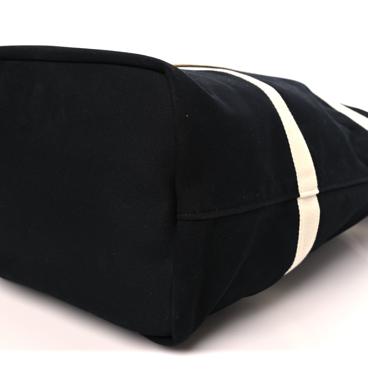 Canvas Rive Gauche Drawstring Backpack Black White