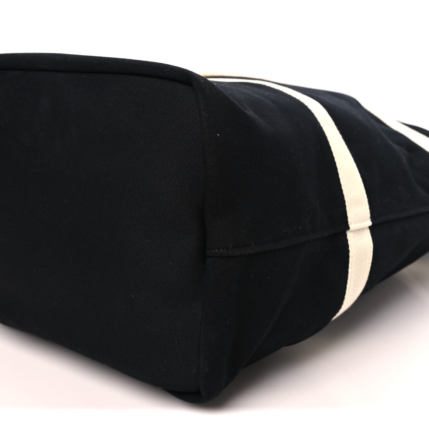 Saint Laurent Canvas Rive Gauche Drawstring Backpack Black White 8 of 8