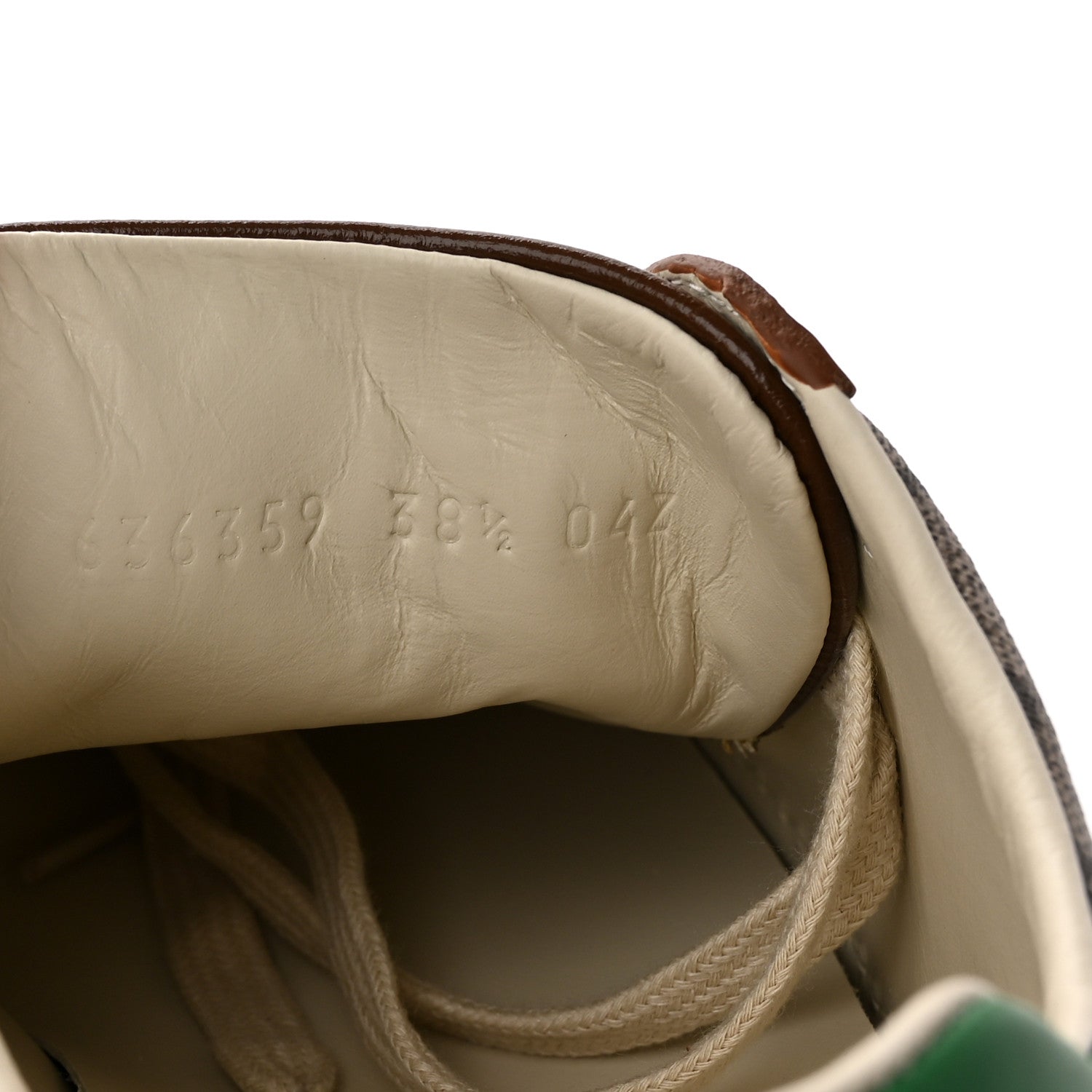 Gucci GG Supreme Monogram Fake/Not Womens Ace Sneakers 38.5 Beige New Shamarock Brown Sugar 8 of 10