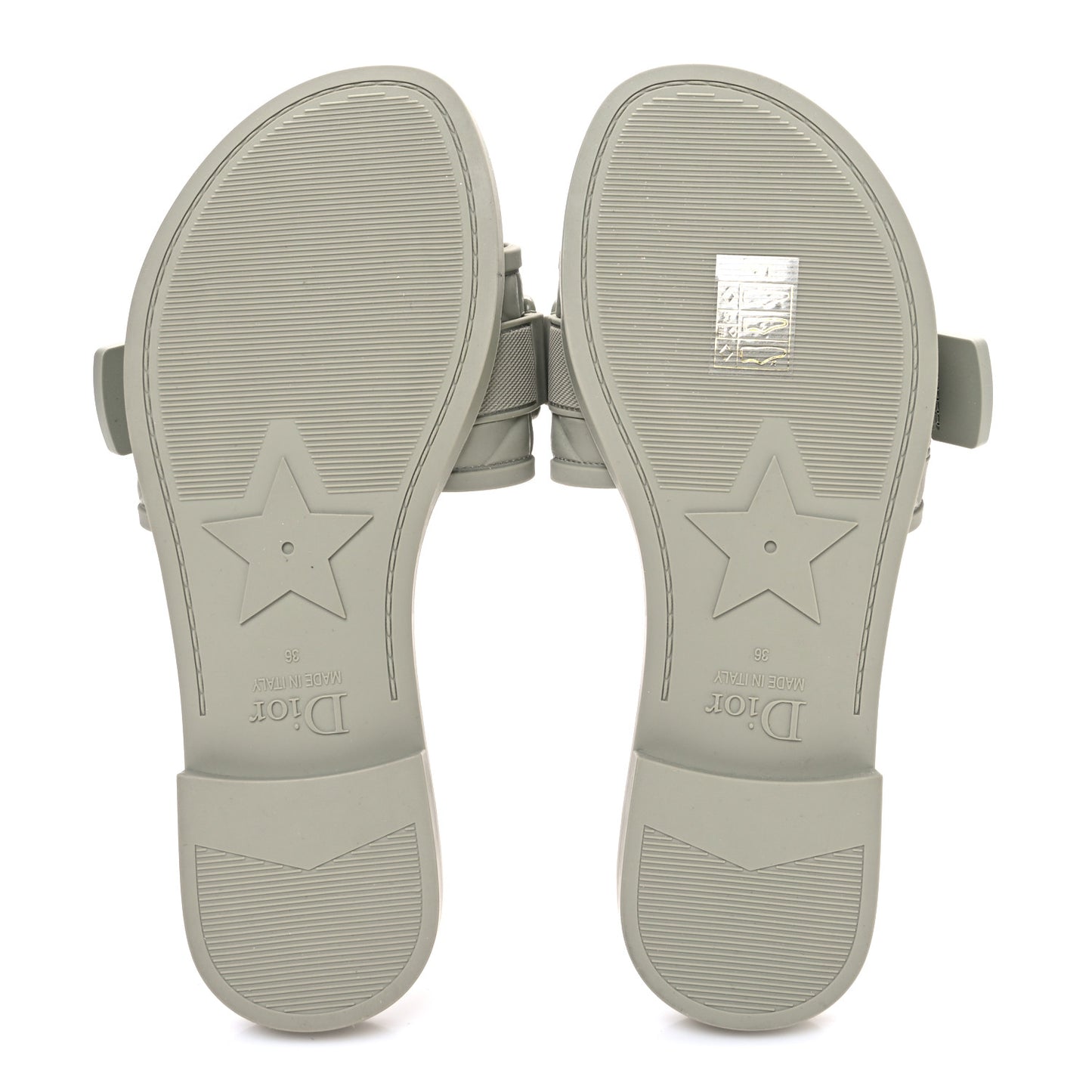 Rubber Macrocannage Dio(r)evolution Slide Sandals 36 Desert Shade