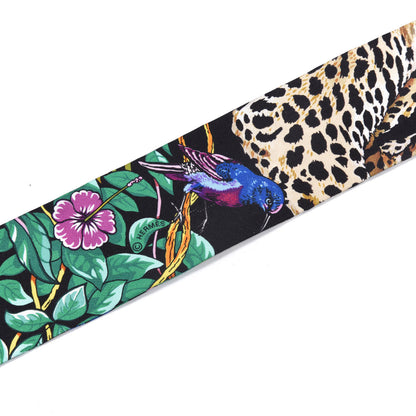 Hermes Silk Jungle Love Love Twilly Black Vert Rose Vif 4 of 5