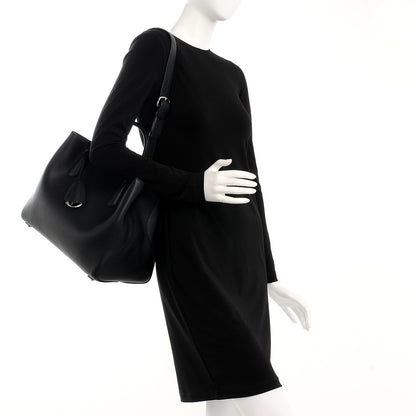Christian Dior Supple Grained Calfskin Large Open Bar Tote Black 2 of 8