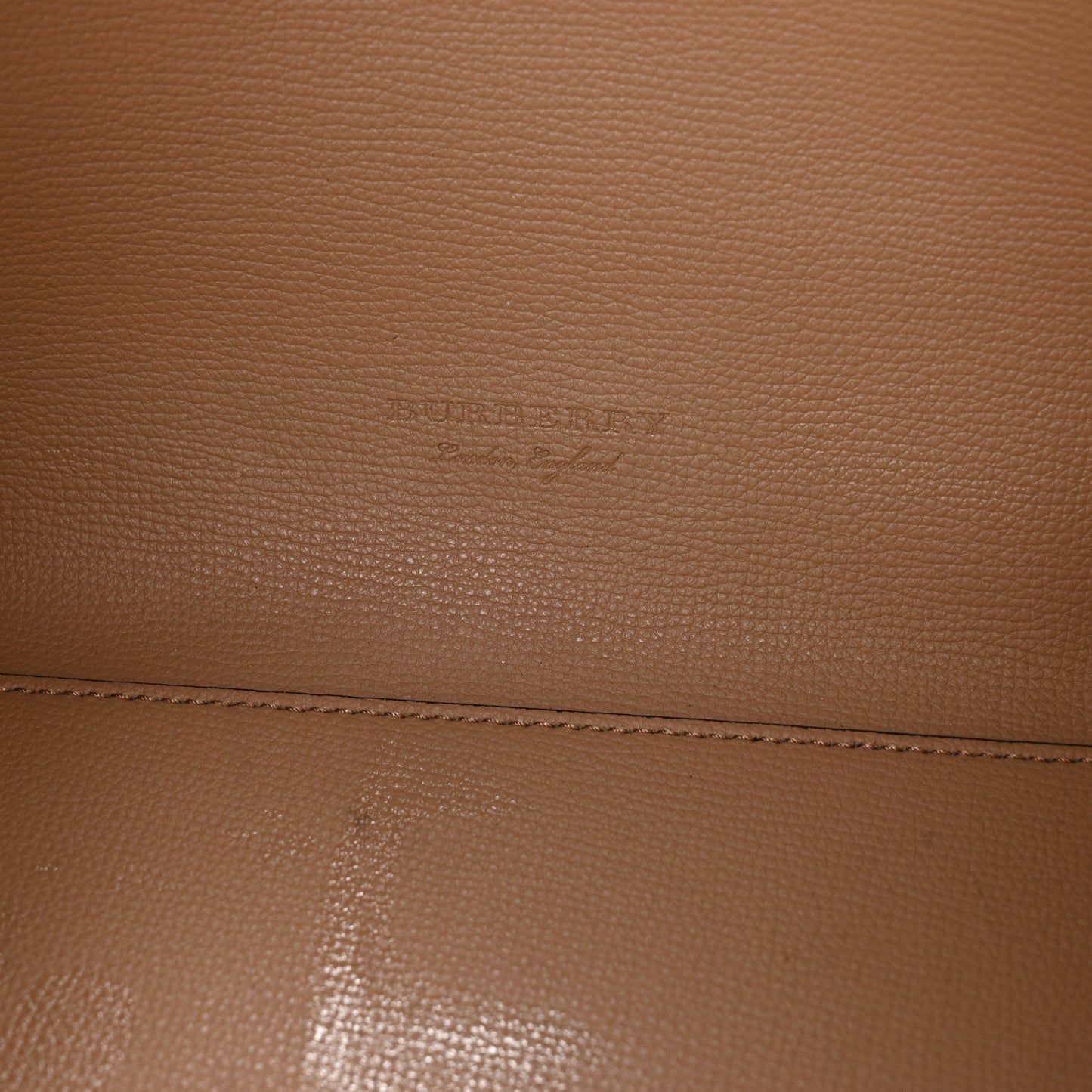 Grainy Calfskin Haymarket Check Medium Reversible Tote Camel