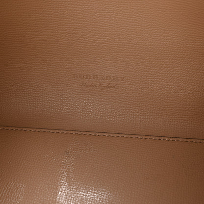 Burberry Grainy Calfskin Haymarket Check Medium Reversible Tote Camel 10 of 18