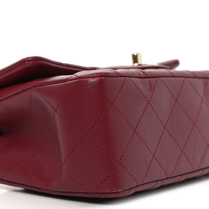 Chanel Lambskin Quilted Mini Rectangular Flap Burgundy 9 of 11
