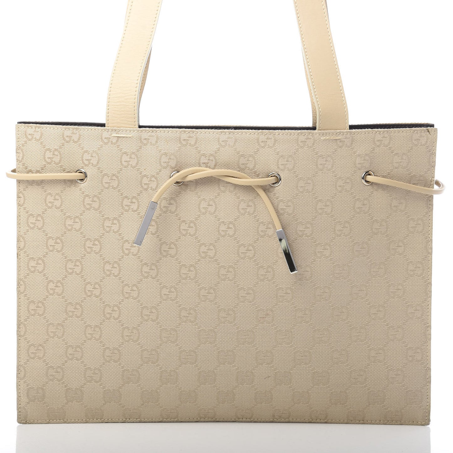 Monogram Drawstring Bag Beige