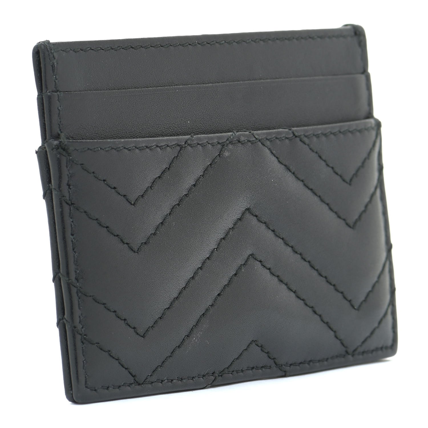 Gucci Calfskin Matelasse GG Marmont Card Holder Black 3 of 10