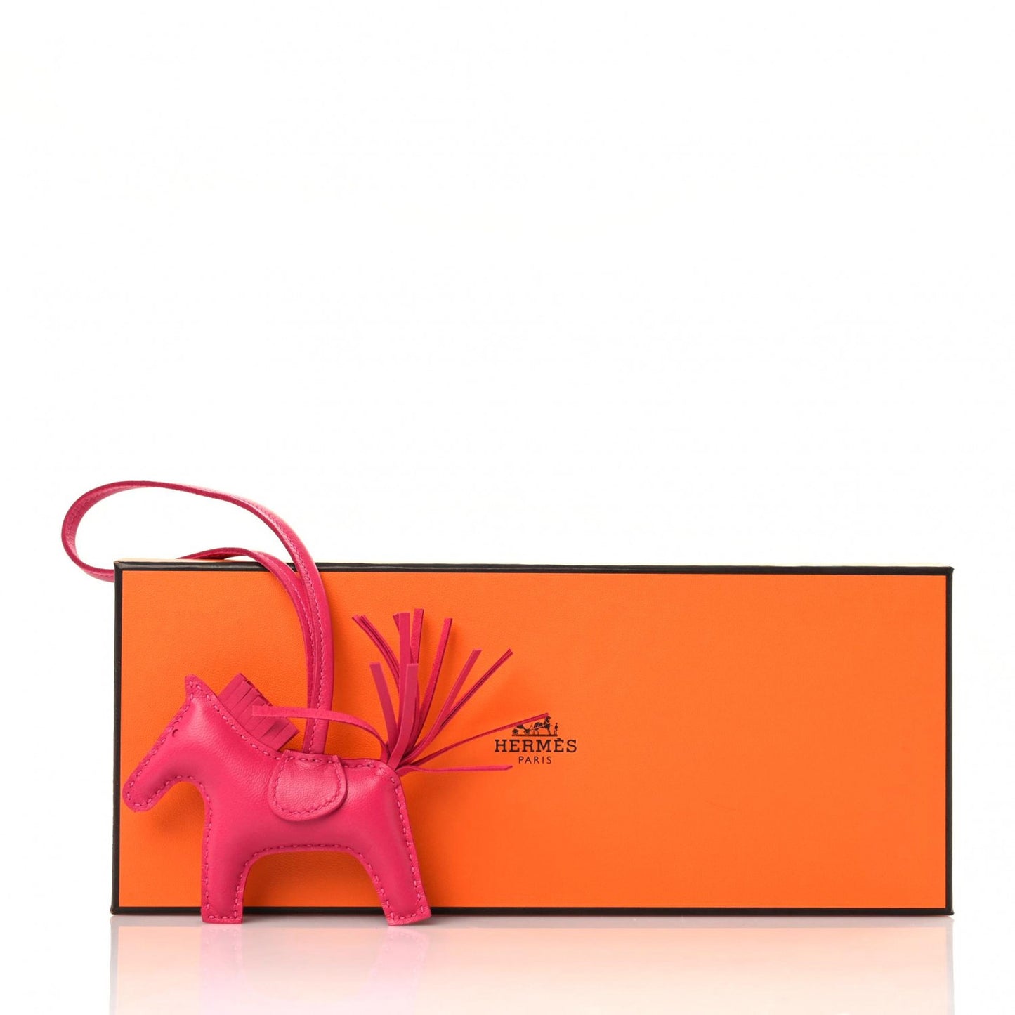 Milo Lambskin Grigri Rodeo Horse Bag Charm PM Rose Mexico