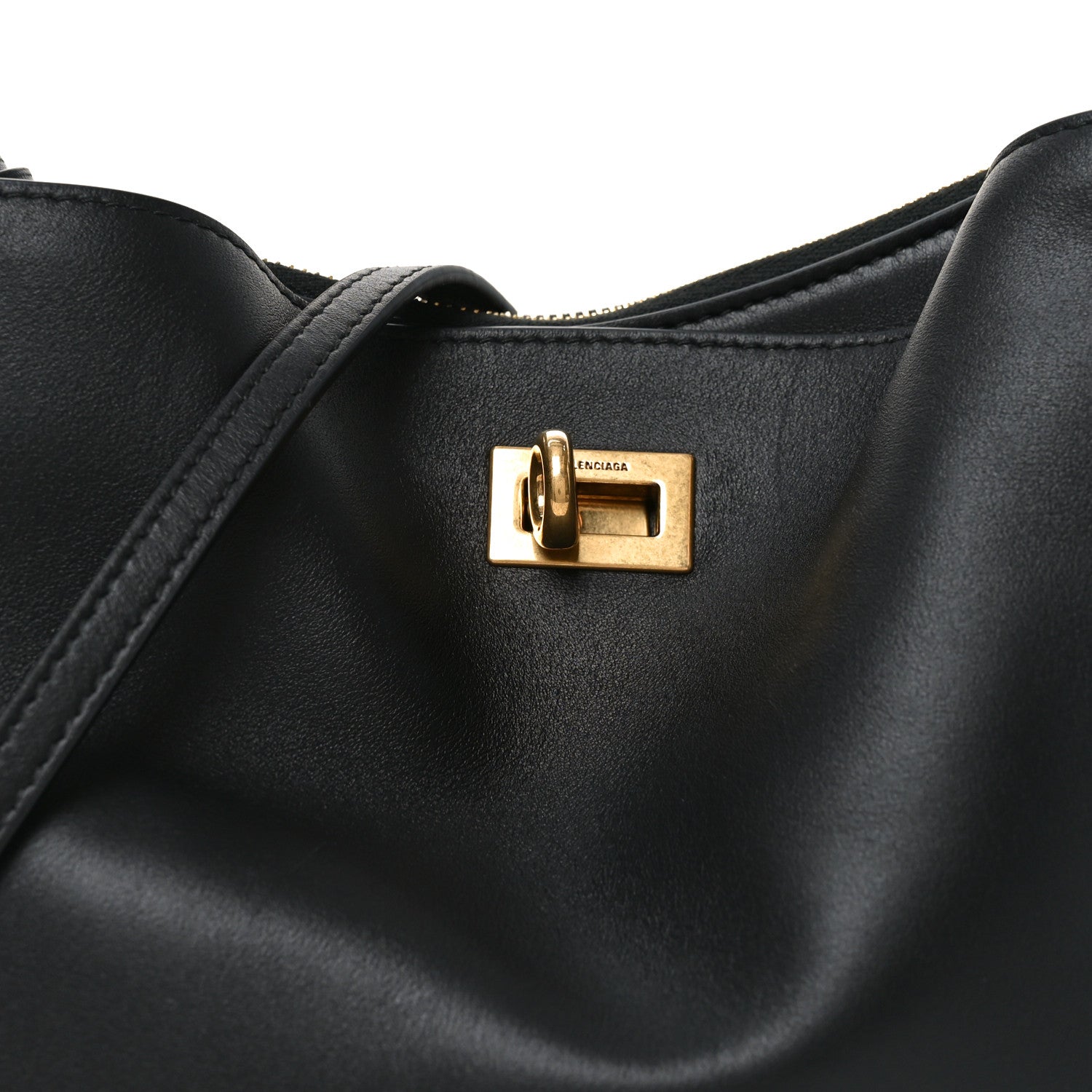 Balenciaga Natural Smooth Calfskin Small Rodeo Hobo Black 8 of 11