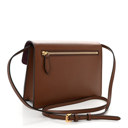 Burberry Derby Calfskin House Check Small Macken Crossbody Bag Tan 3 of 9