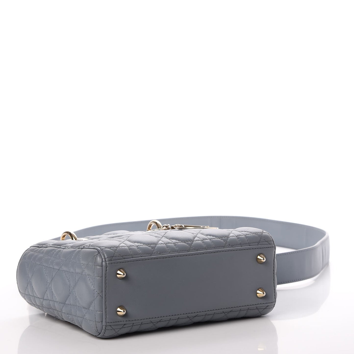 Lambskin Cannage Small Lucky Badges My Lady Dior Grey