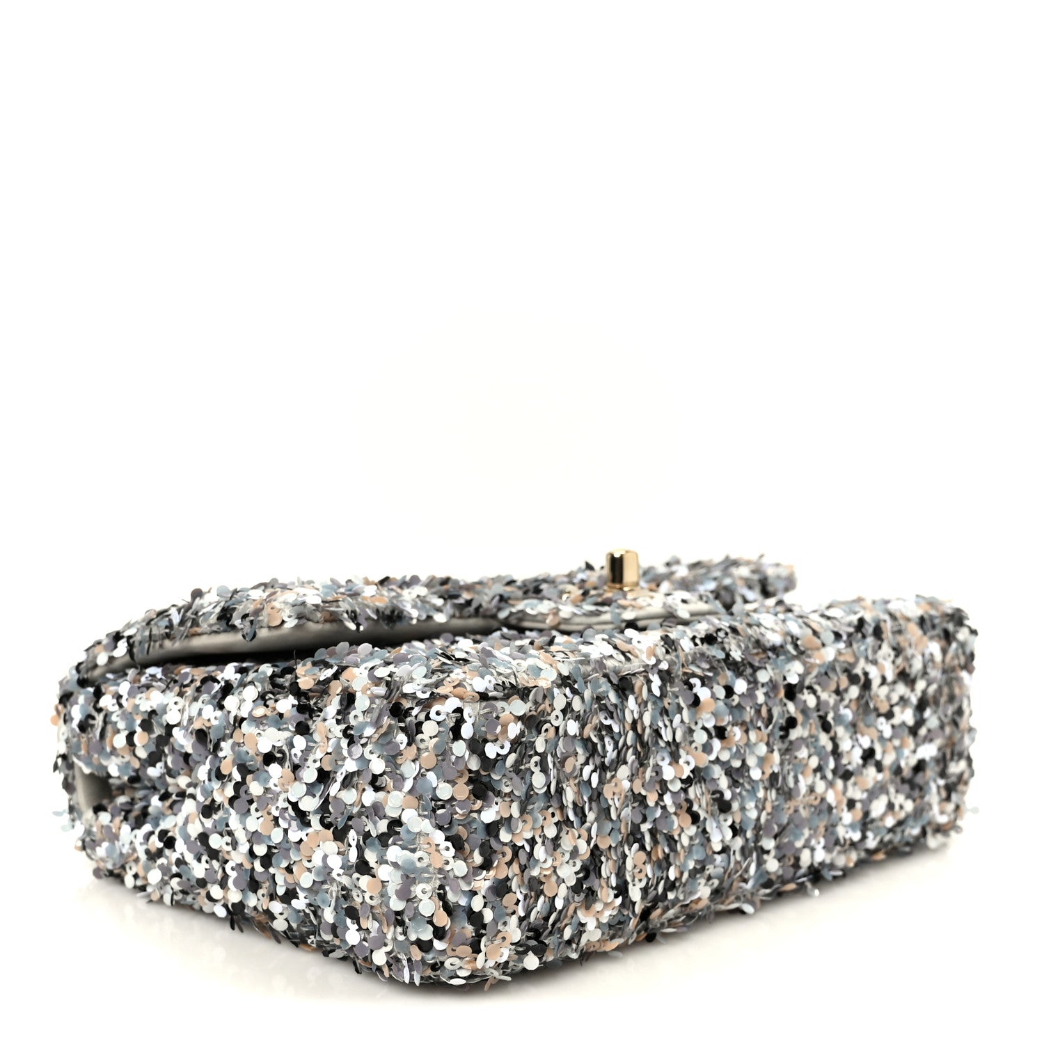 Chanel Sequin Mini Flap Gray Black White Pearly White 4 of 11