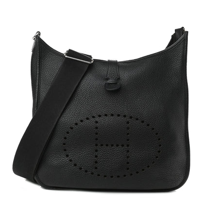 Hermes Taurillon Clemence Evelyne III PM Black 1 of 11