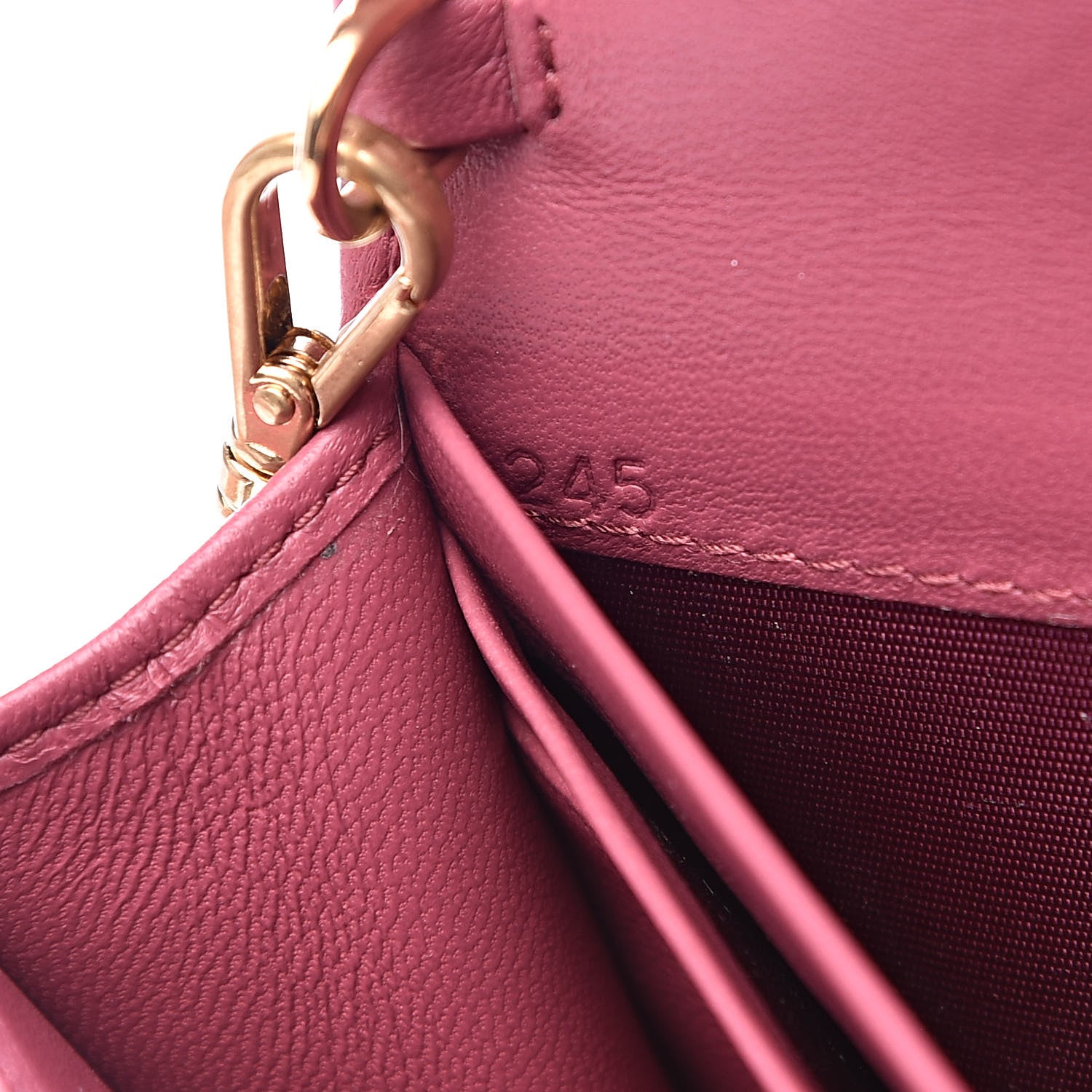 Miu Miu Nappa Velvet Matelasse Wallet On Chain Bruyere 6 of 9