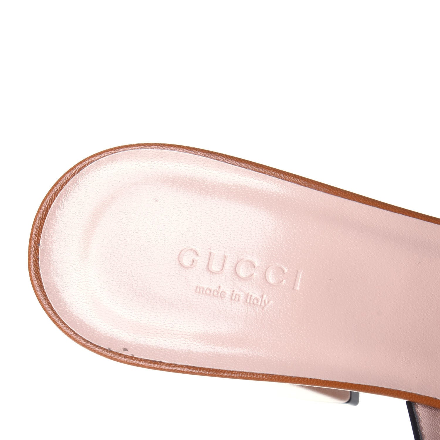 Gucci Malaga Kid GG Marmont Fringe 75mm Slide Sandals 39 Cognac 7 of 7