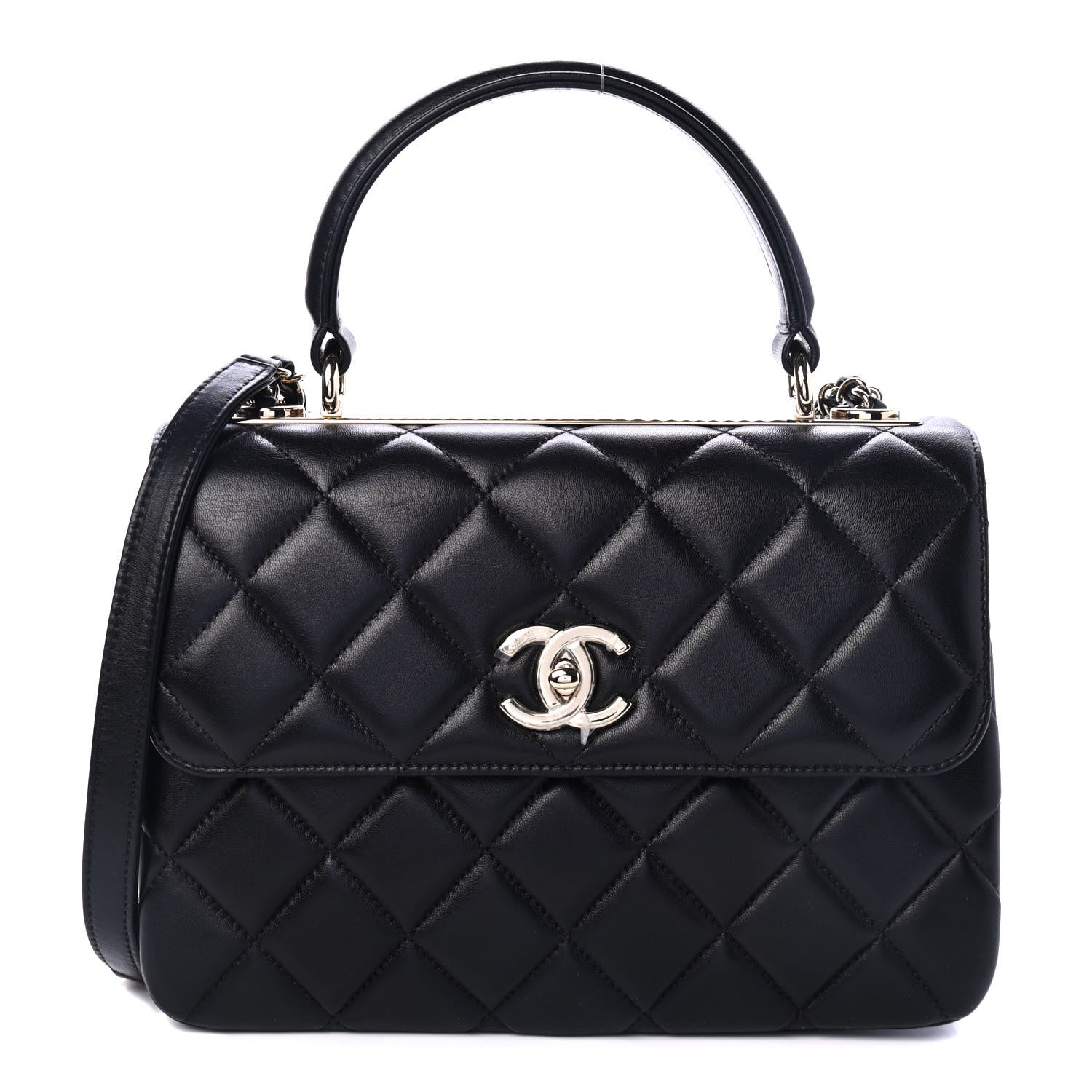 Chanel Lambskin Quilted Small Trendy CC Dual Handle Flap Bag Black 1 of 4