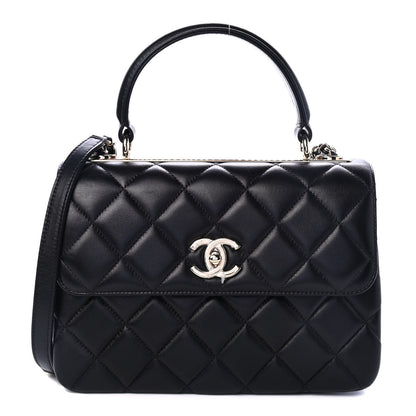 Chanel Lambskin Quilted Small Trendy CC Dual Handle Flap Bag Black 1 of 4