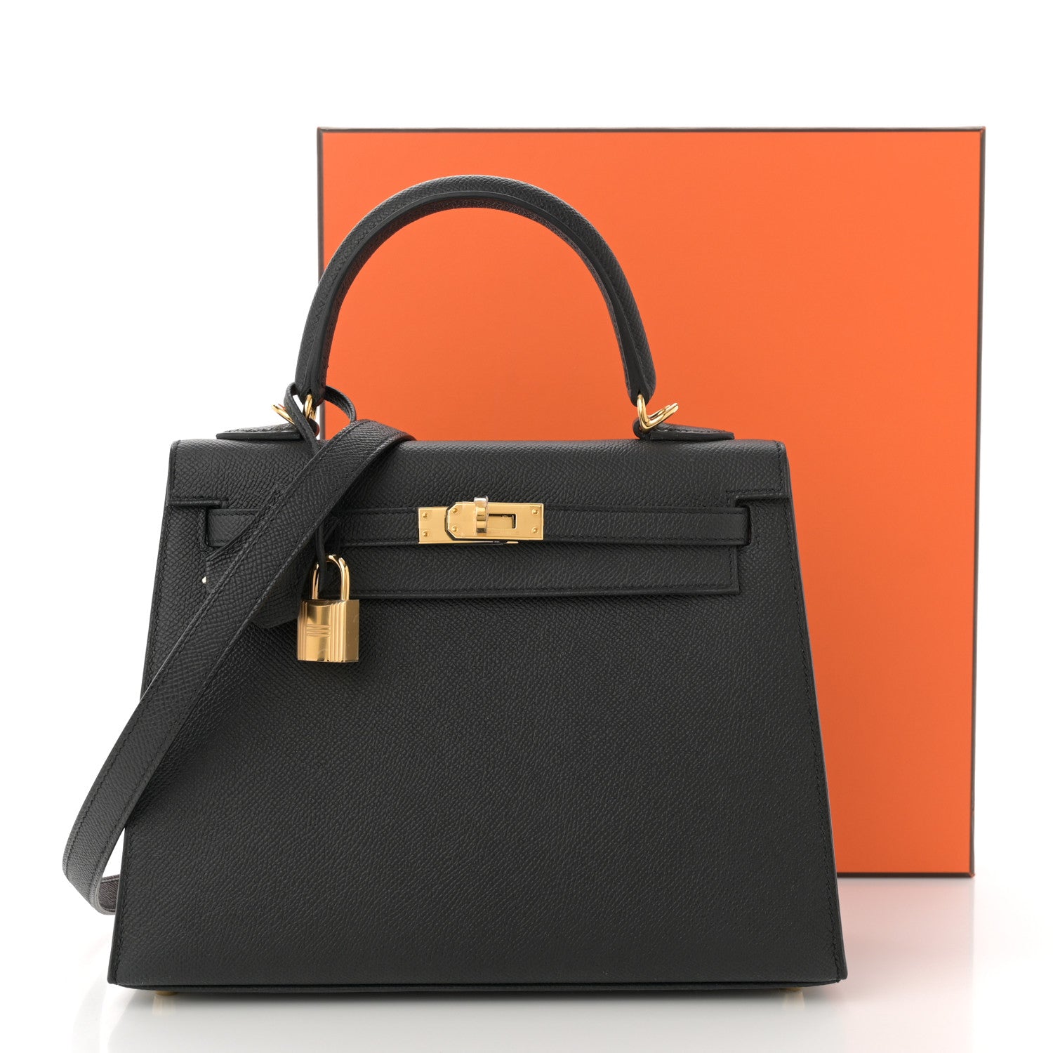 Hermes Epsom Kelly Sellier 25 Black 11 of 11
