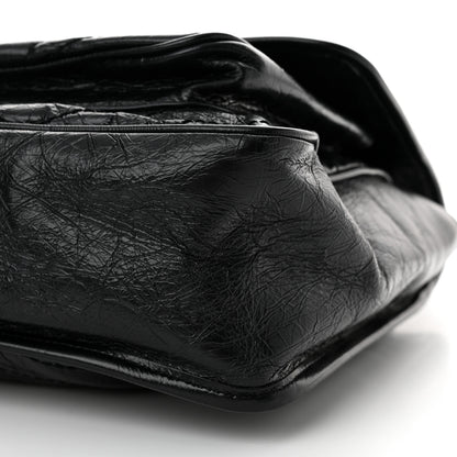 Saint Laurent Crinkled Calfskin Matelasse Monogram Large Niki Chain Satchel Black 10 of 11