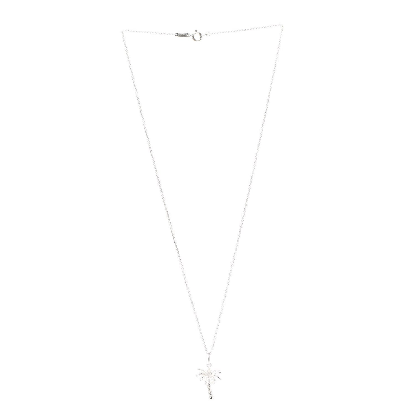 Sterling Silver Palm Tree Pendant Necklace