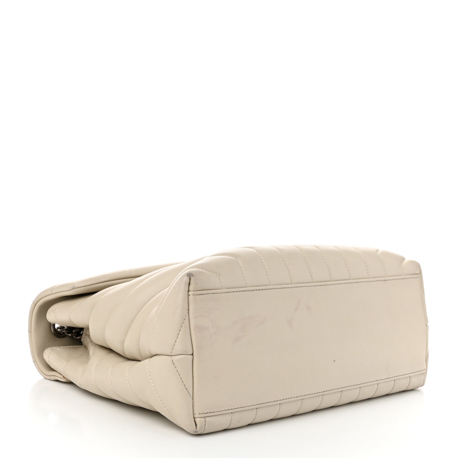 Saint Laurent Calfskin Y Quilted Monogram Medium Loulou Chain Satchel Crema Soft 4 of 12