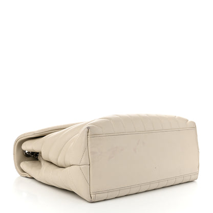 Saint Laurent Calfskin Y Quilted Monogram Medium Loulou Chain Satchel Crema Soft 4 of 12