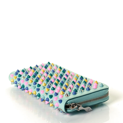 Christian Louboutin Calfskin Panettone Spiked Zip Around Wallet Source Multicolor 7 of 8