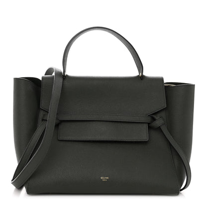 Celine Grained Calfskin Mini Belt Bag Dark Green 1 of 9