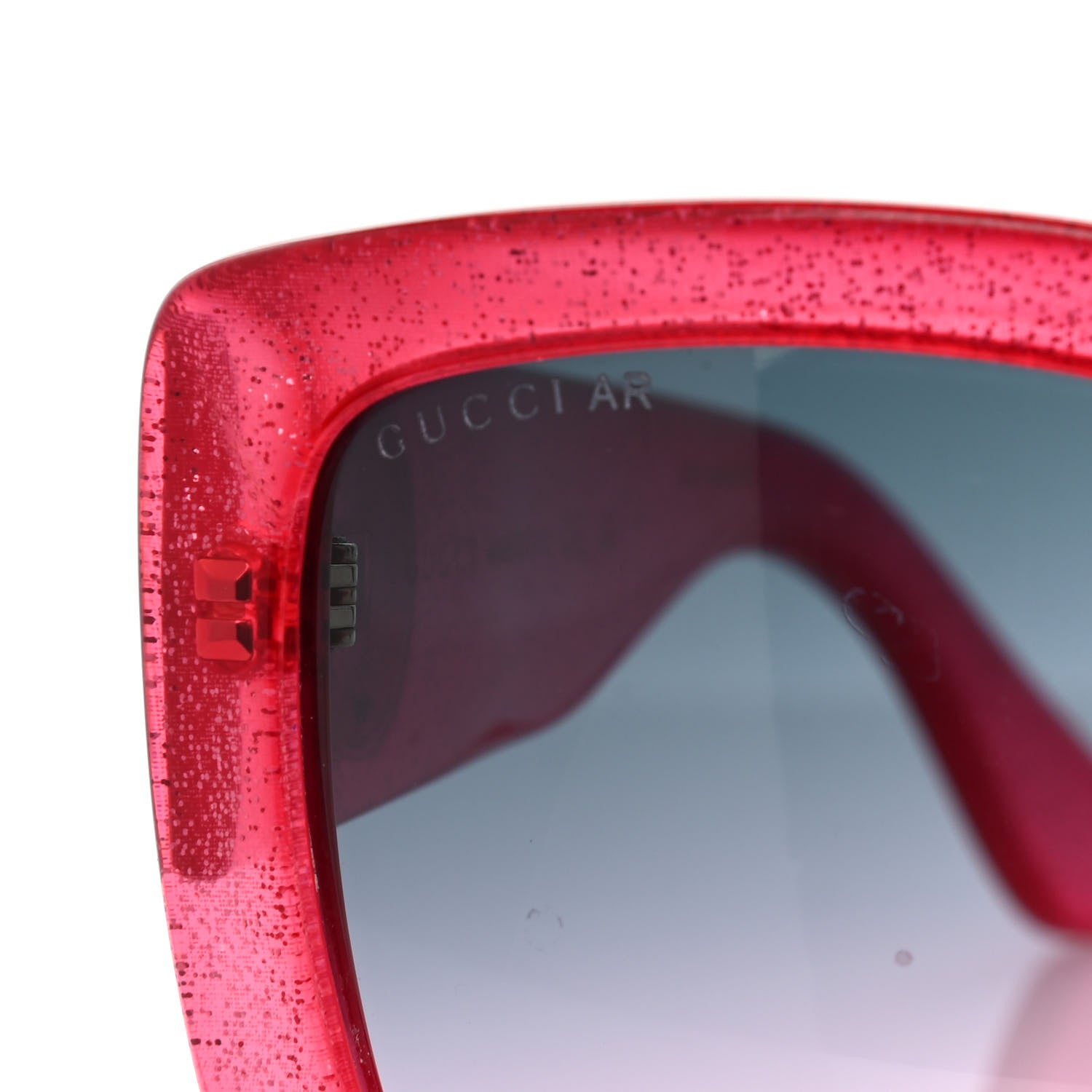 Gucci Acetate Square Frame Glitter GG0141S Sunglasses Pink 7 of 7